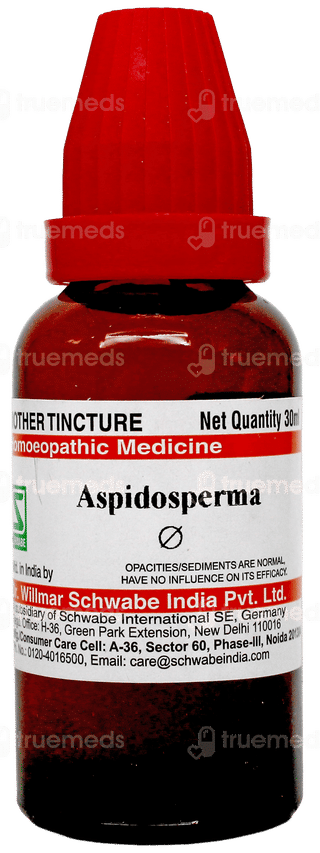Dr Willmar Schwabe Aspidosperma Q Mother Tincture 30Ml
